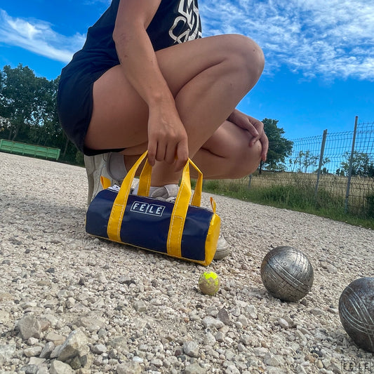 Sacoche Pétanque Bleu Navy & Jaune